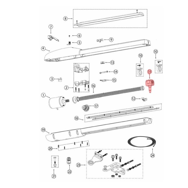 Viking Access Carrier Assembly For E-4 Swing Gate Openers - E4CA