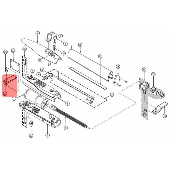 Viking Access Gate Openers Replacement Back Mounting Bracket For G-5 Swing Gate Opener - VNXG5MBB