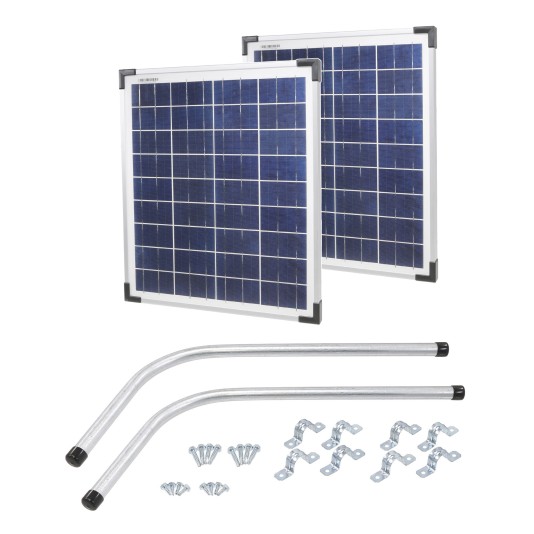 Viking Access Solar Panel Gate Opener Kit (20 Watts) With Mounting Brackets - 24V
