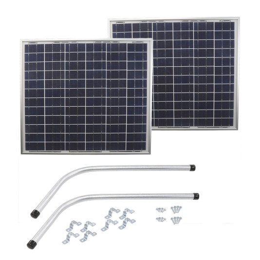 Viking Access Solar Panel Gate Opener Kit (50 Watts) With Mounting Brackets - 24V