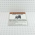 Viking Access Gate Opener Warning Placard Sign- DUWPA