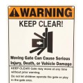 Viking Access Gate Opener Warning Placard Sign- DUWPA