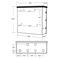 Viking X-9 1/2 HP Column Mount Solar Swing Gate Operator - Enclosure Dimensions