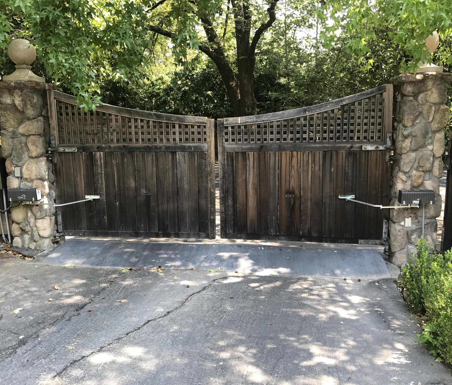 Viking Gate Operator On Wooden Gate